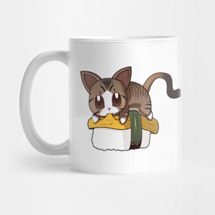 Brown Stripped Cat Tamago Sushi Mug